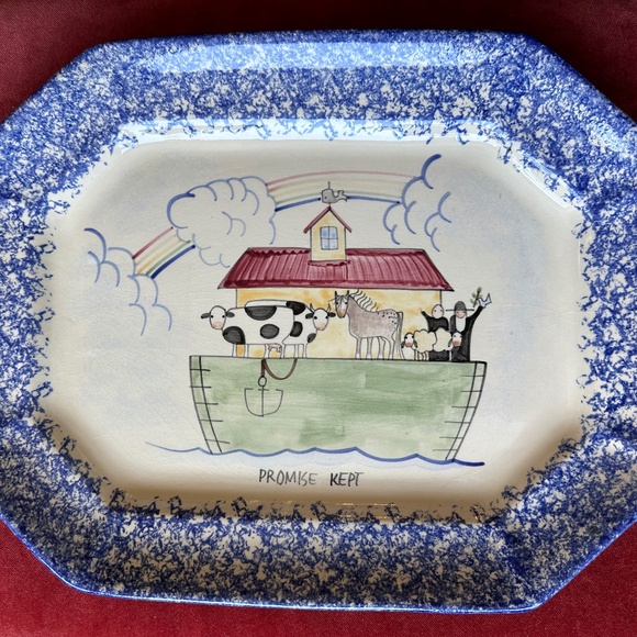 RARE MOLLY DALLAS VINTAGE CERAMIC PLATTER "PROMISE KEPT" - Picture 7 of 8